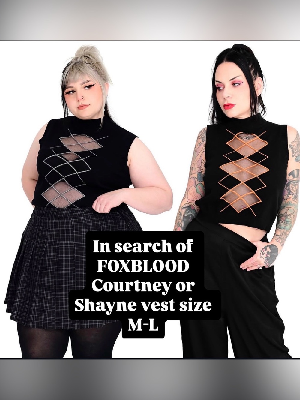 ISO FOXBLOOD COURTNEY OR SHAYNE VEST SIZE M-L
